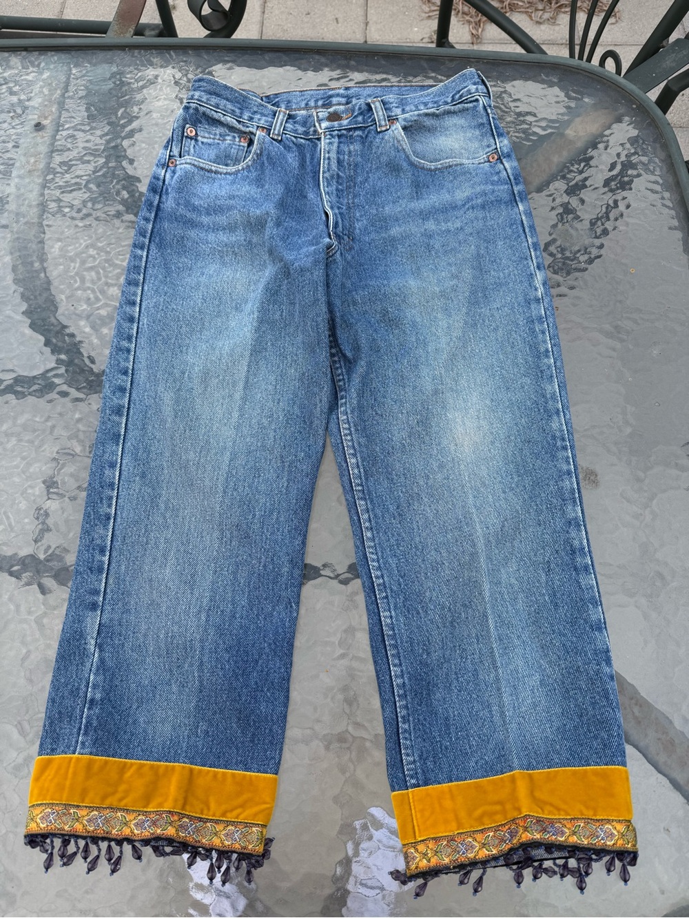 Vintage Polo Ralph Lauren Custom Embellished Beaded Jeans